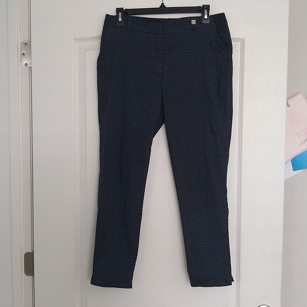 Anne Klein capris pants, blue, size 8
